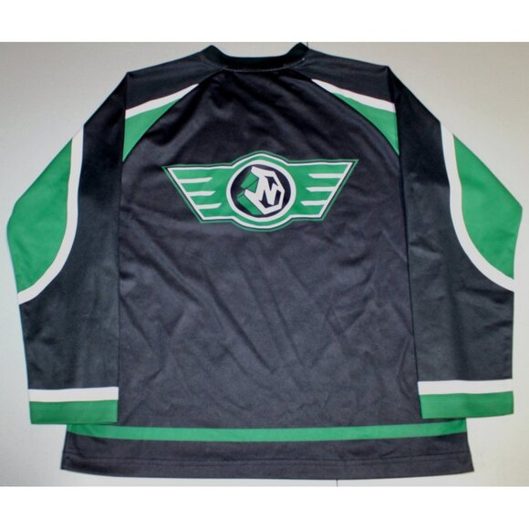 Boys Kids Old Navy Long Sleeve Shirt Jersey Pullover Large Black Green - Picture 3 of 3